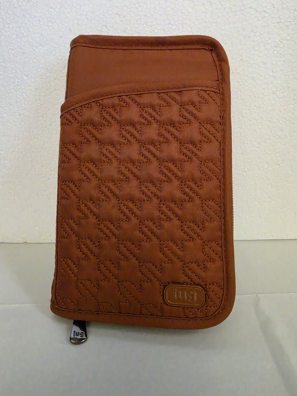Lug Quilted Travel Wallet - Brown